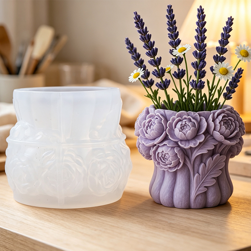 3D Printing Vase - Molde de Silicone 3D para Vaso