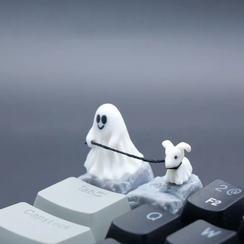 3D Printing Article - Fantasma filhote de cachorro resina keycap