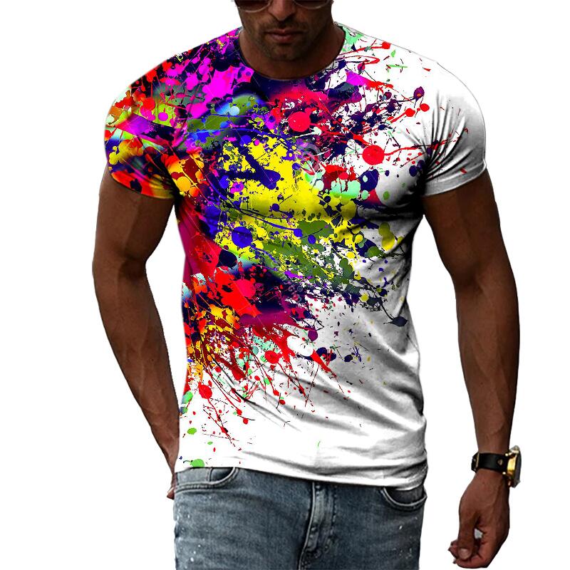 3D Printing Jersey - Camiseta Masculina de Verão com Estampa