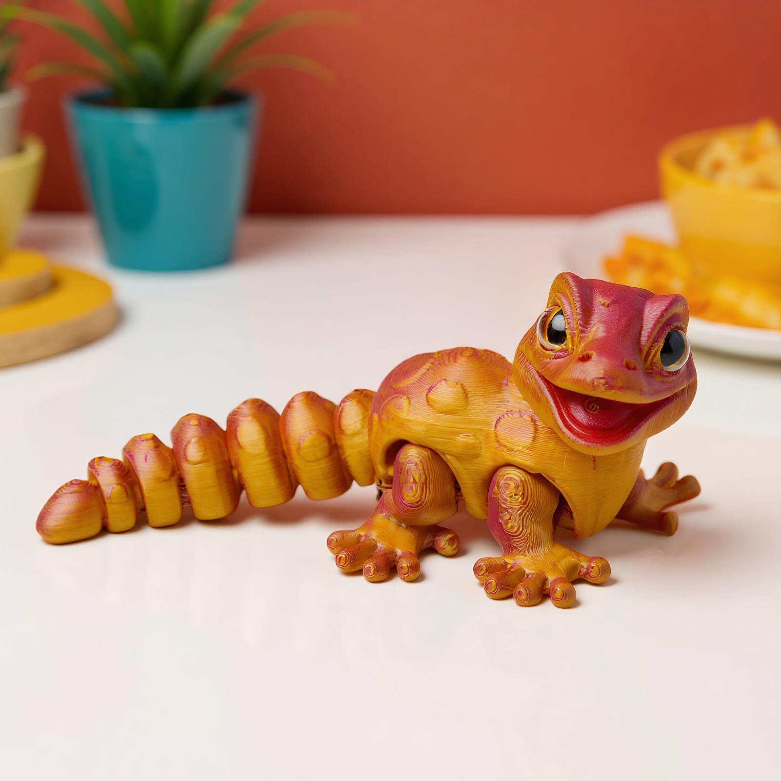 3d impresso gecko estatueta la - 3D Printing Table avaliação e preço
