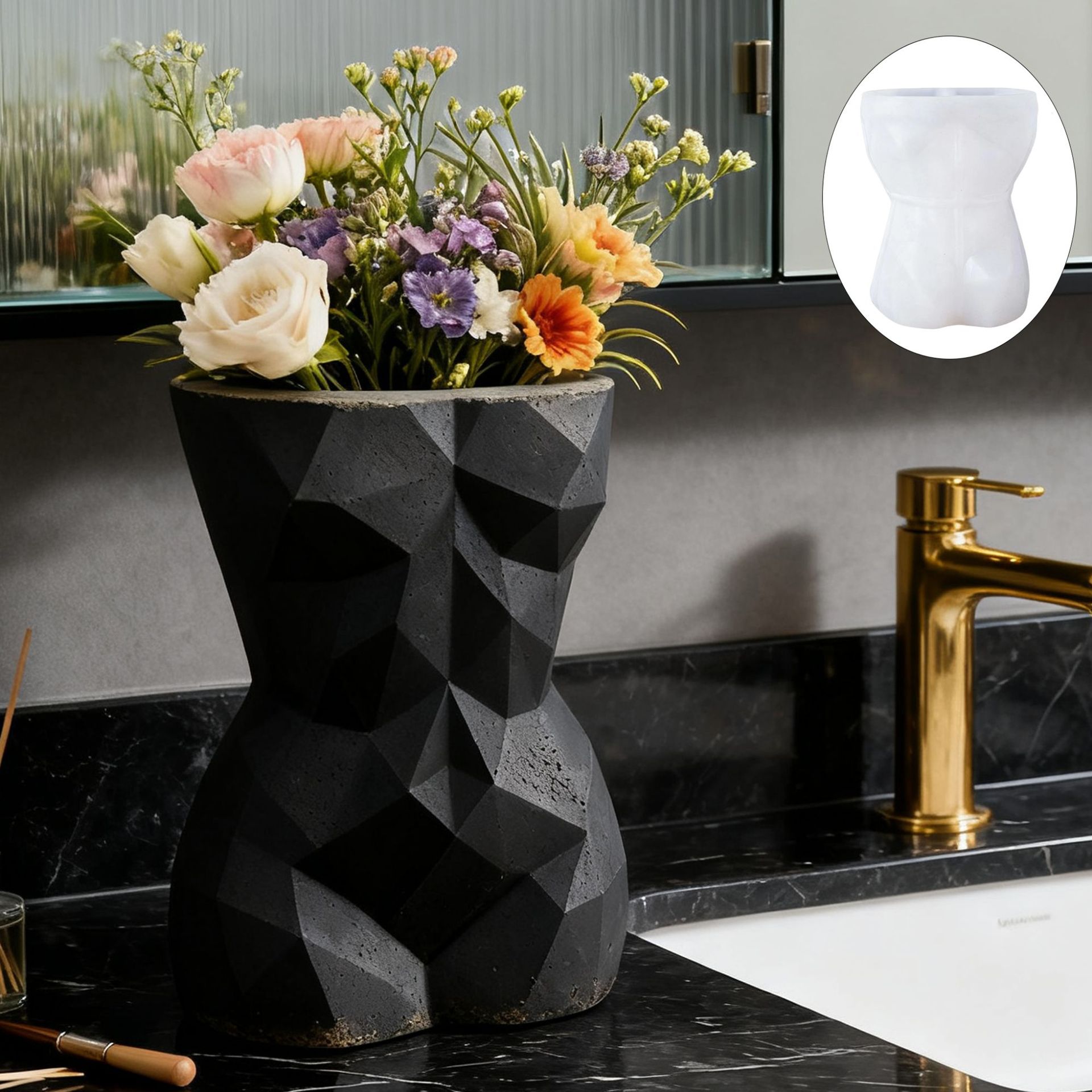 Molde de silicone geométrico 3 - 3D Printing Vase avaliação e preço
