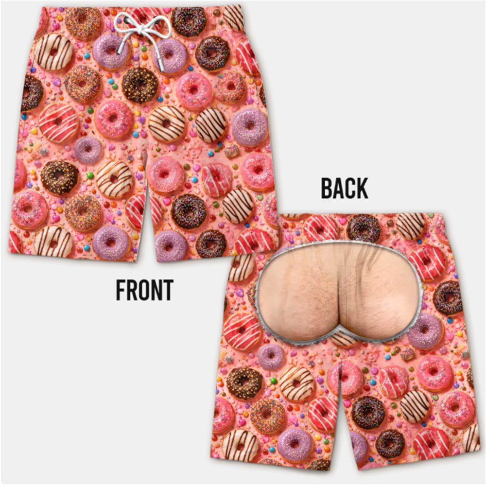 Shorts de Praia Masculinos com - 3D Printing In Food avaliação e preço