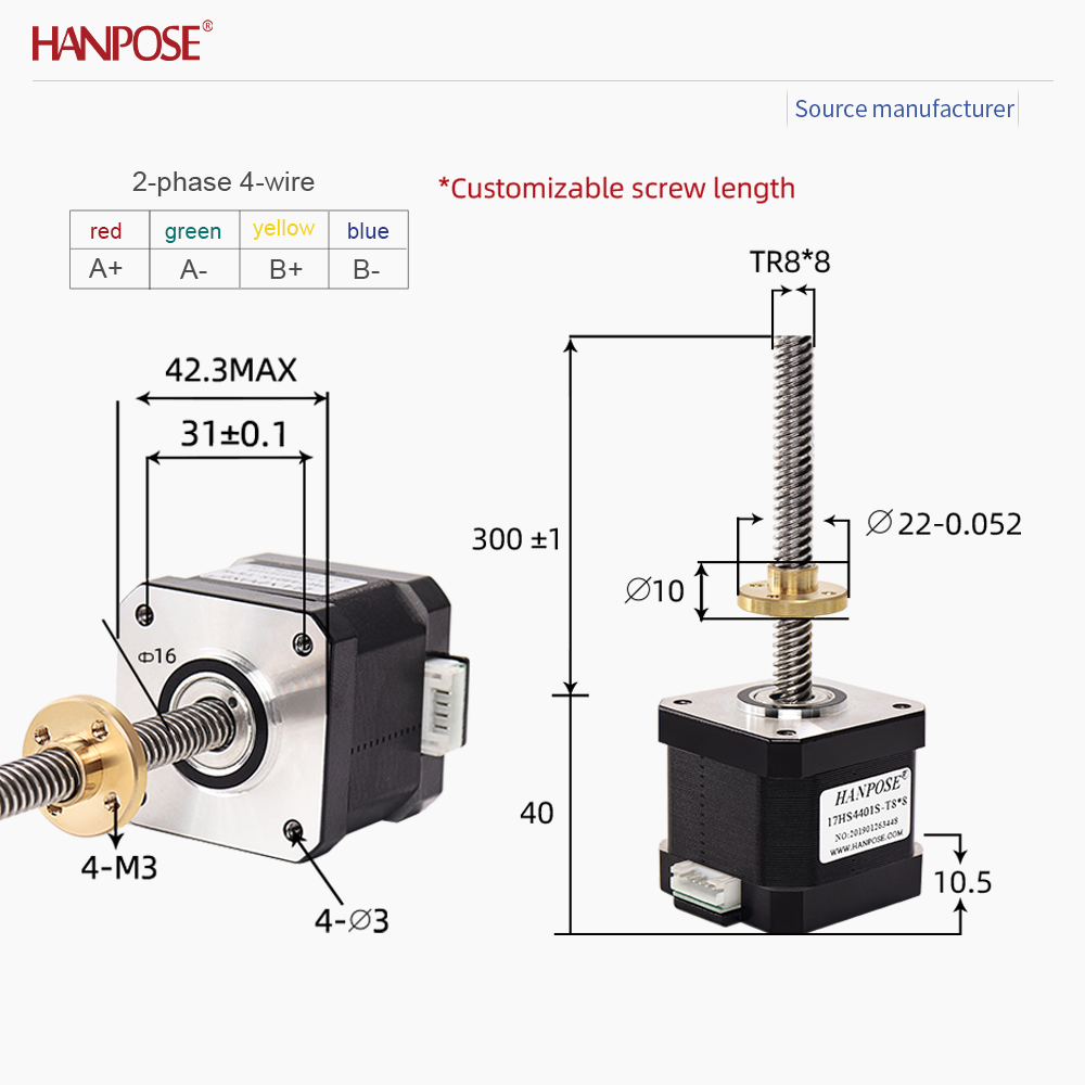 Motor de Passo NEMA17 de Dois  - Lead Screw Stepper avaliação e preço