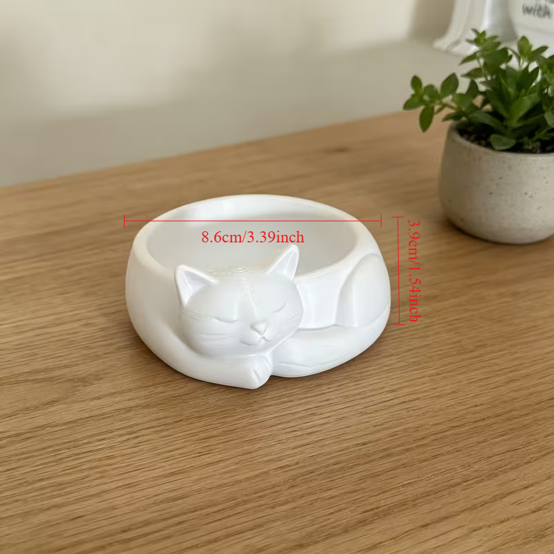 Vaso de Gato Dormindo Impresso - 3D Printing Pot avaliação e preço