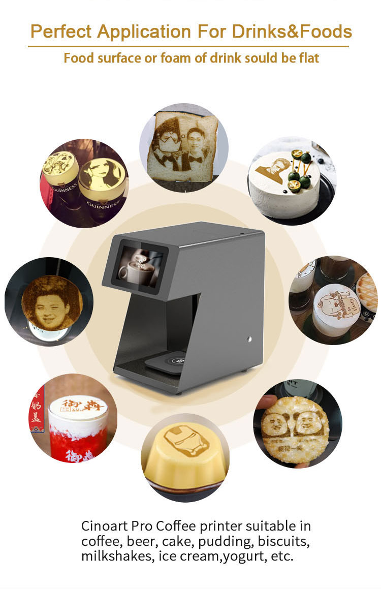 Cinoart 3d latte arte máquina  - 3D Printing In Food avaliação e preço