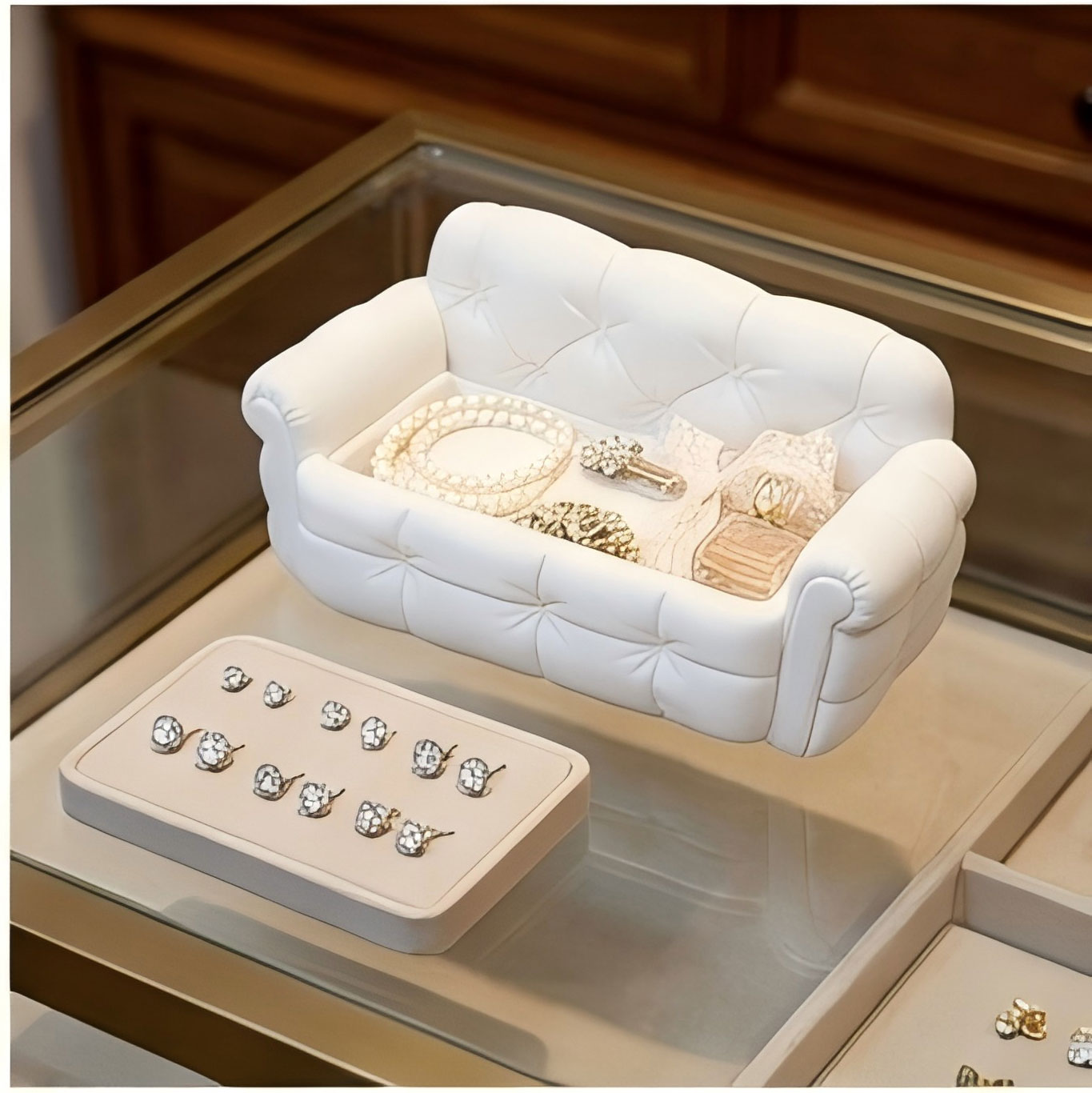 Mini Sofá Bandeja Organizadora - 3D Printing Earrings avaliação e preço