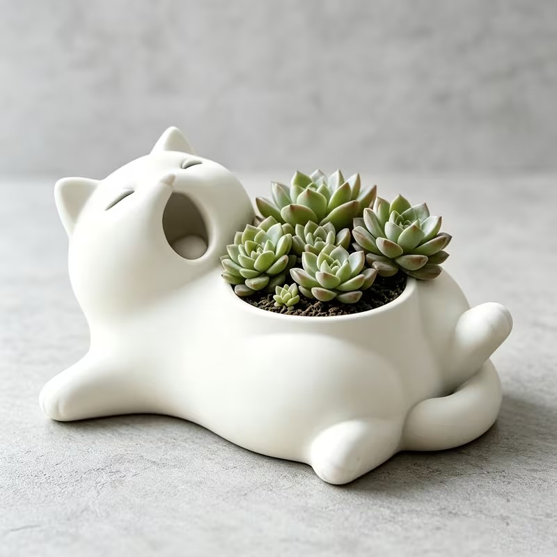 Vaso de Flores em Forma de Gat - 3D Printing Pot avaliação e preço