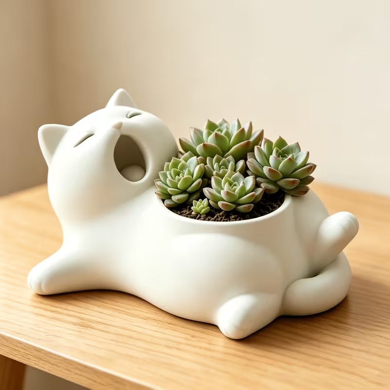 Vaso de Flores em Forma de Gat - 3D Printing Pot avaliação e preço