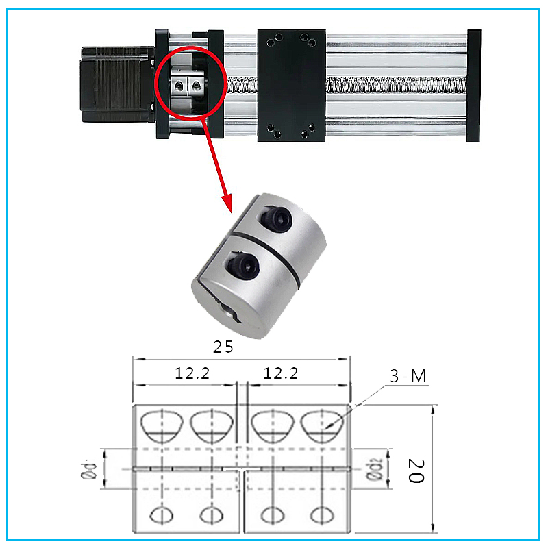 5 Peças Acoplador de Eixo Rígi - Lead Screw Stepper avaliação e preço