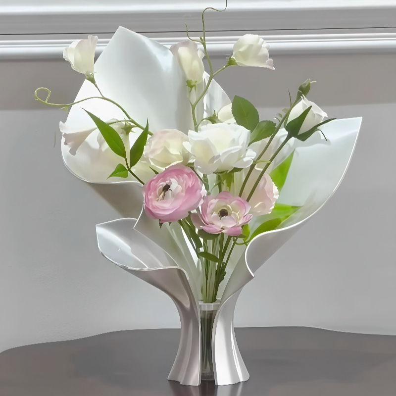 Vaso de Cerâmica Branco Minima - 3D Printing Vase avaliação e preço