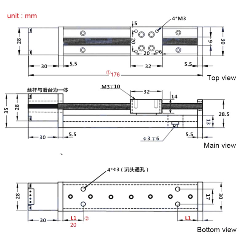 Nema11 motor de passo mini gui - Lead Screw Stepper avaliação e preço