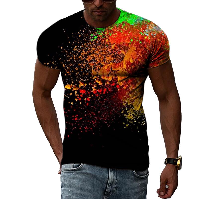 Camiseta Masculina de Verão co - 3D Printing Jersey avaliação e preço