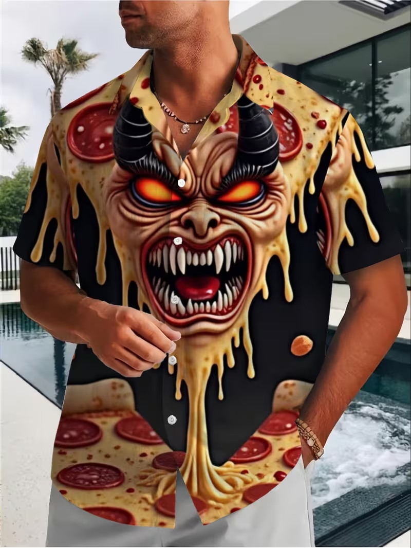 Camisa Havaiana Masculina com  - 3D Printing In Food avaliação e preço
